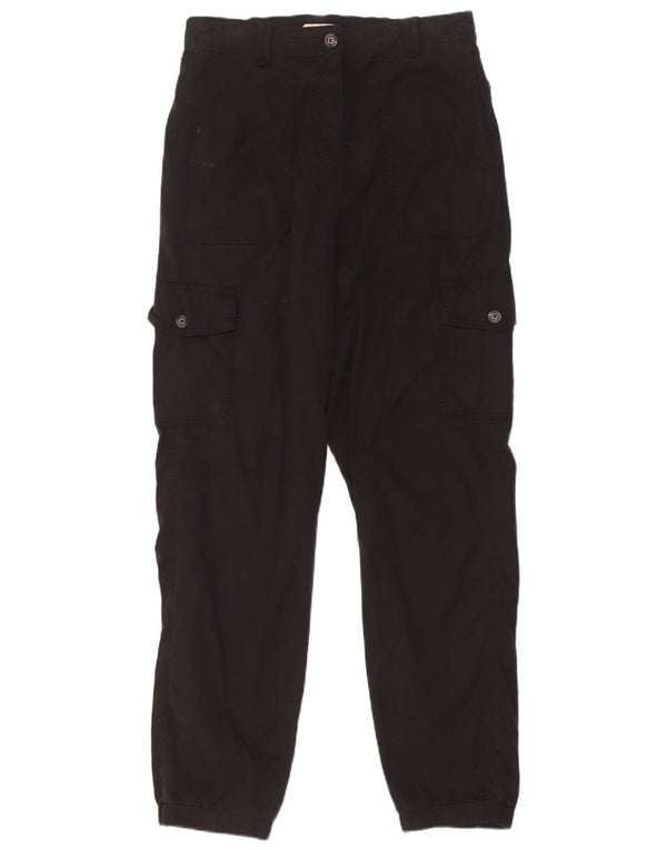 Calça jogger feminina Marks & Spencer UK 10 pequena W28 L30 preta