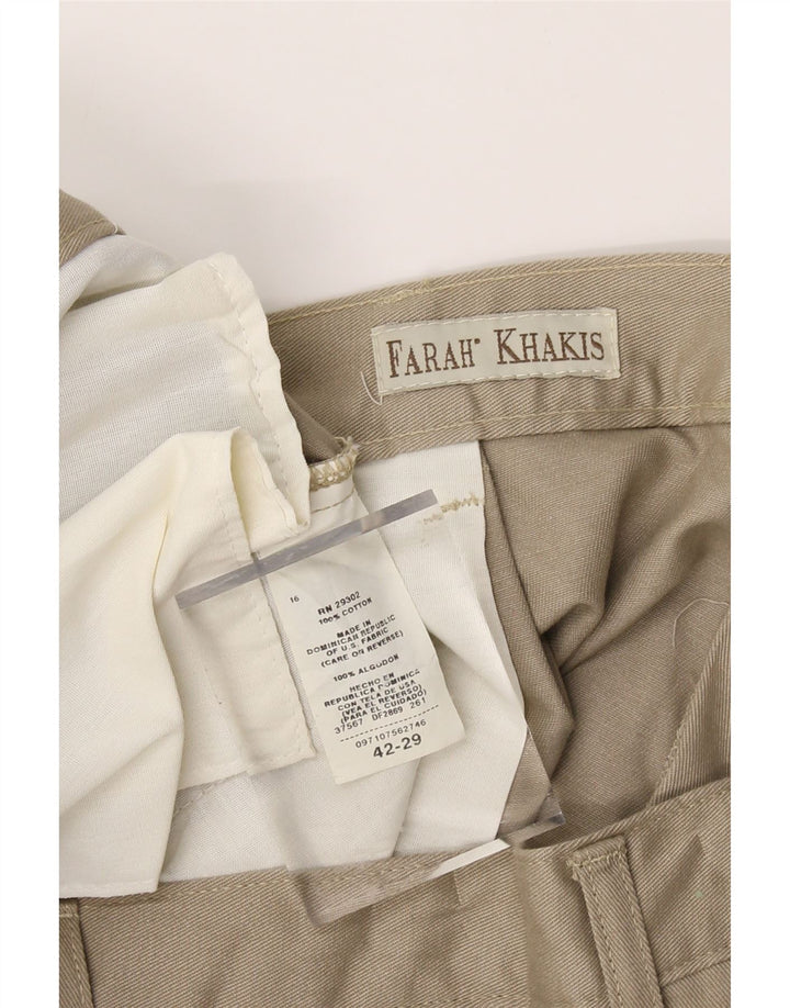 FARAH Mens Pegged Chino Trousers W42 L29 Beige Cotton Vintage Farah and Second-Hand Farah from Messina Hembry 