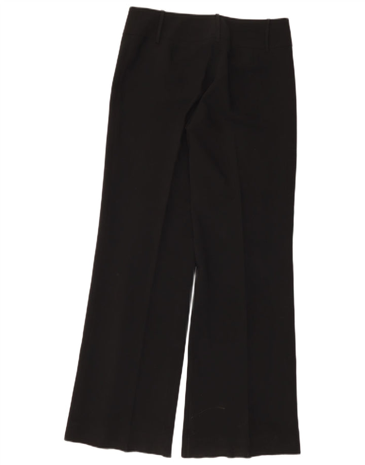Calça feminina Bootcut Suit UK 8 pequena W30 L31 poliéster preto