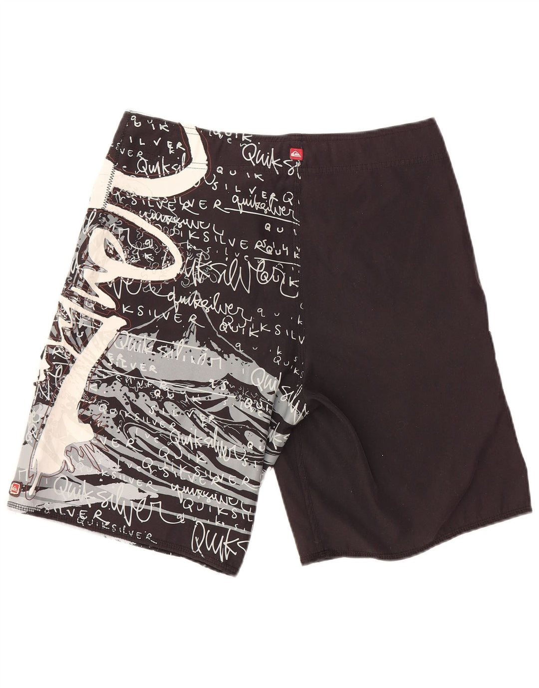 Shorts de natação masculino gráfico QUIKSILVER pequeno poliéster preto