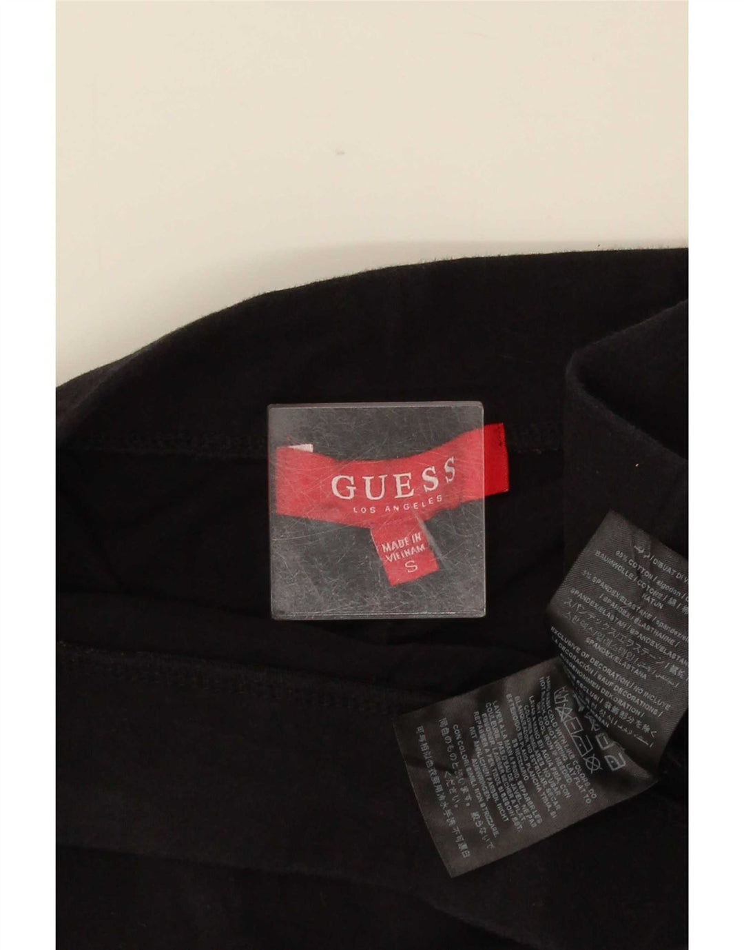 Guess Womens Leggings UK 10 Pequeno W Preto Algodão