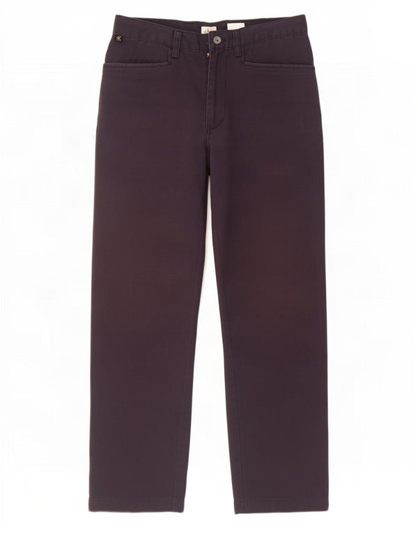Calvin Klein Mens Loose Fit Calça Casual W30 L28 Azul Marinho Algodão
