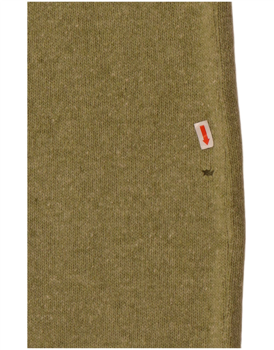 Saia midi de malha feminina vintage média W28 lã verde