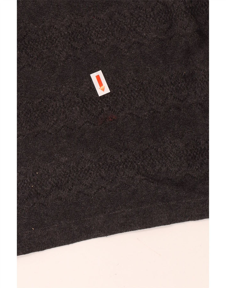 Mini saia feminina de cintura alta Fat Face UK 16 grande W30 cinza algodão clássico