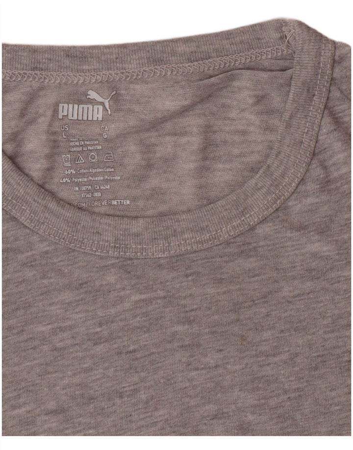 Camiseta feminina PUMA UK 14 grande algodão cinza