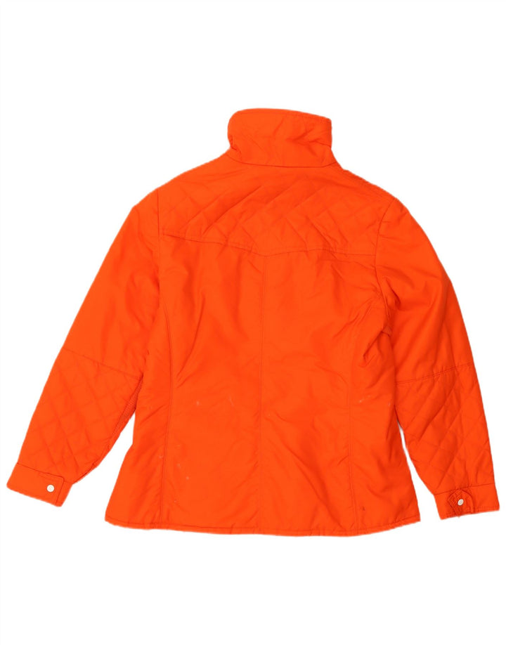 Jaqueta acolchoada masculina vintage UK 36 pequena laranja