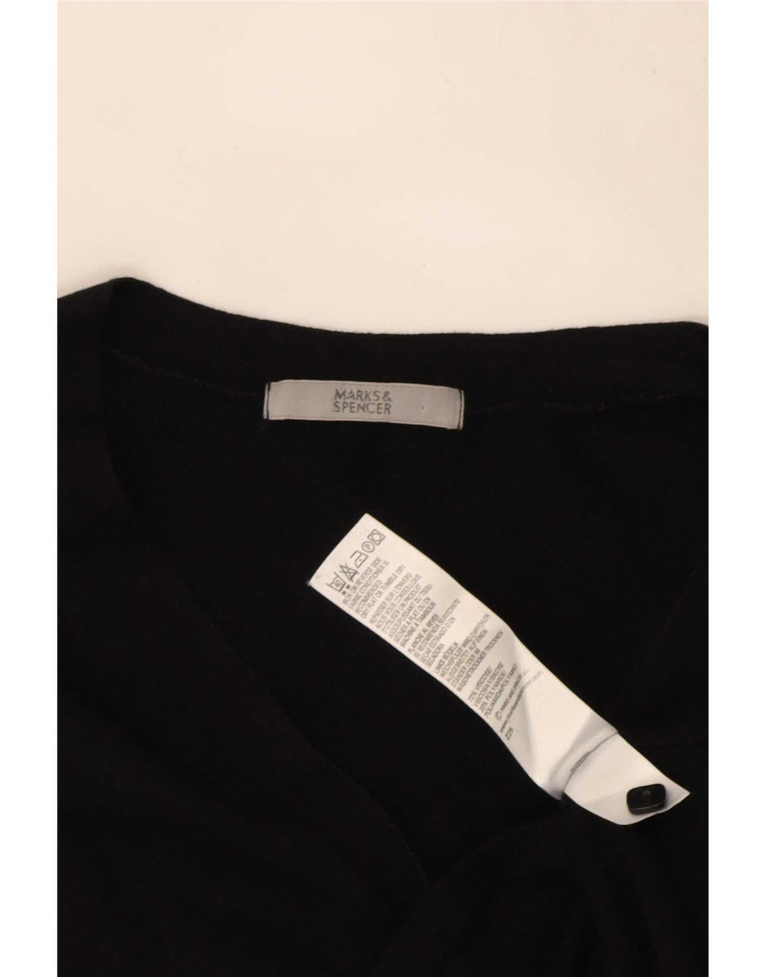 Suéter cardigã feminino Marks & Spencer Reino Unido 16 grande viscose preta