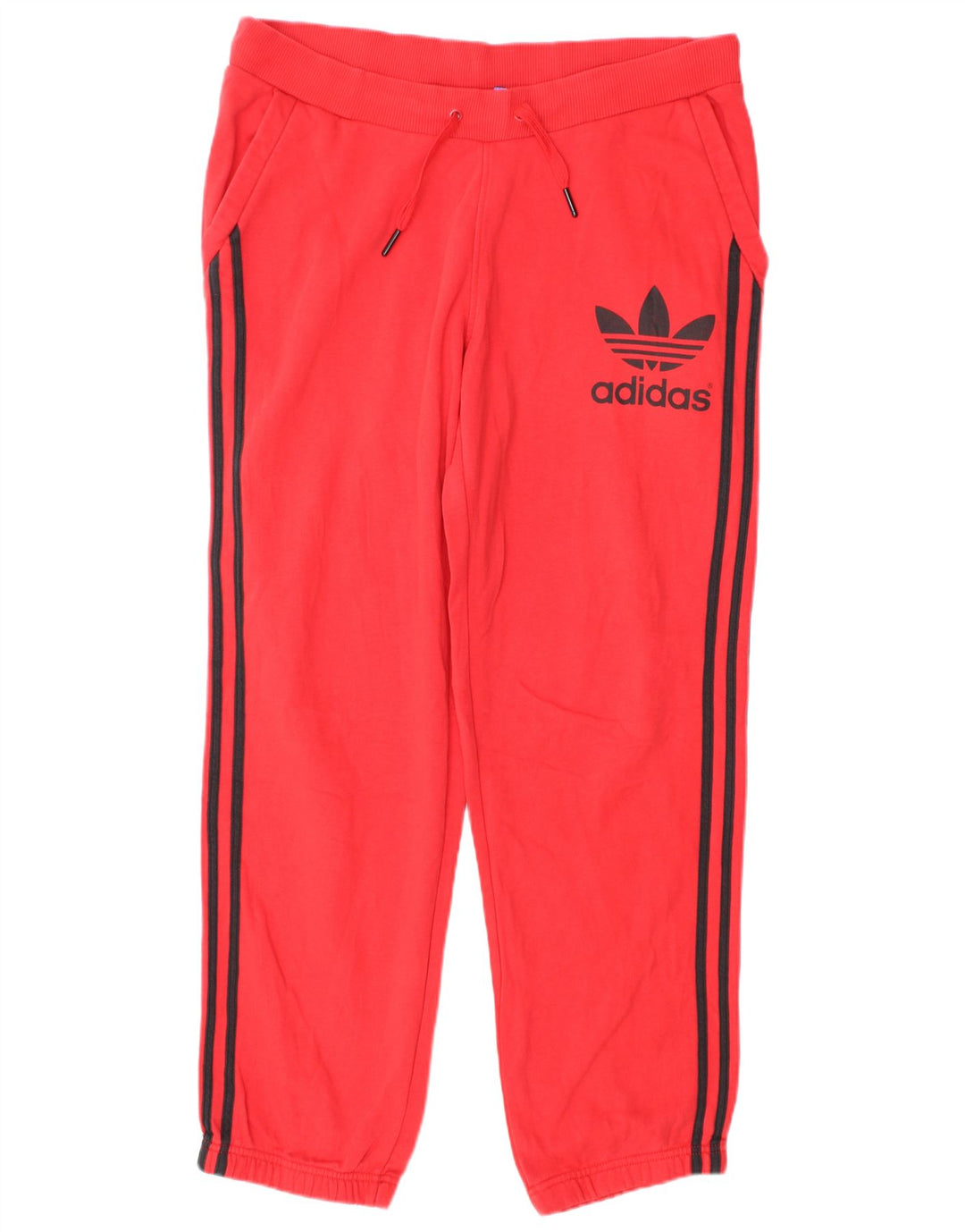 Adidas masculino gráfico calças de treino joggers médio algodão vermelho