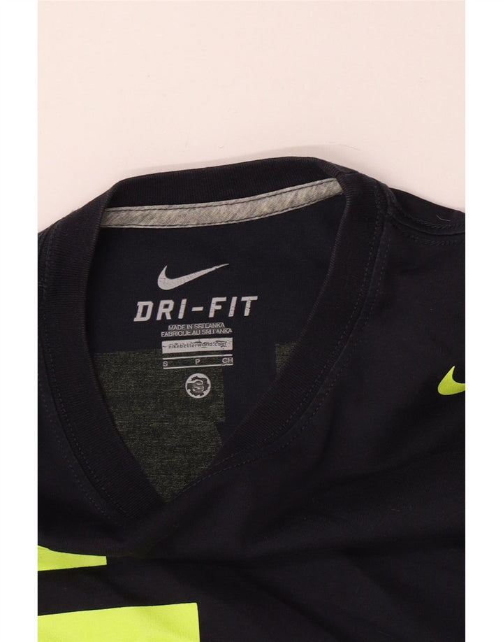 Camiseta Nike Masculina Dri Fit Graphic Top Pequeno Azul Marinho