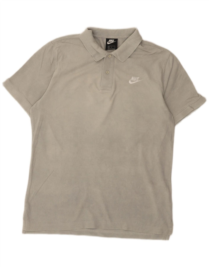 Camisa polo masculina Nike algodão cinza médio