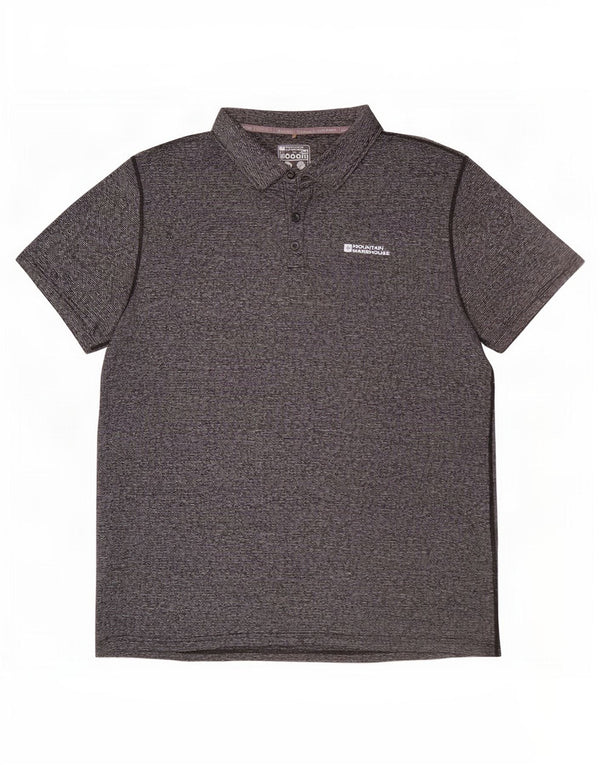 Camisa polo masculina IsoCool da Mountain Warehouse XL cinza manchada