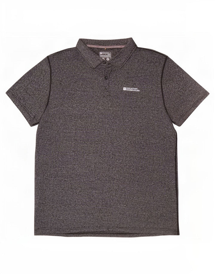 Camisa polo masculina IsoCool da Mountain Warehouse XL cinza manchada