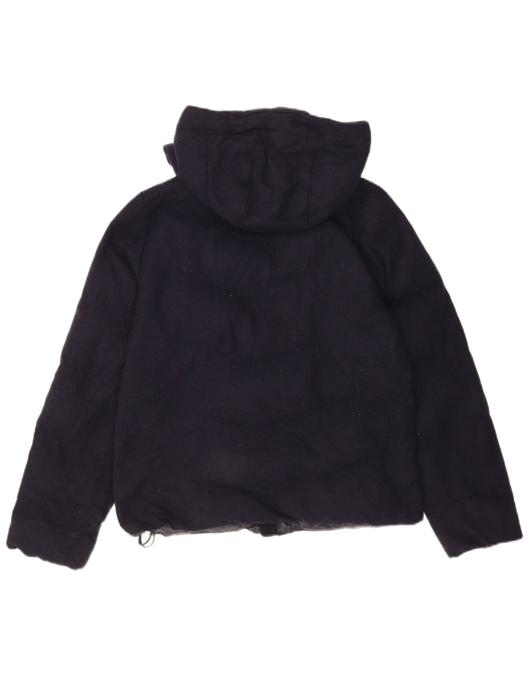 Jaqueta feminina acolchoada com capuz Gap UK 14 lã azul marinho médio