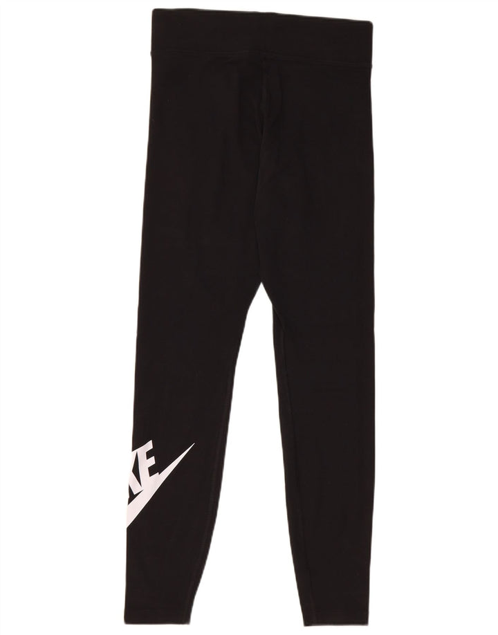 Leggings femininas Nike Graphic UK 8 pequenas de algodão preto