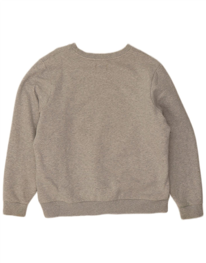 Suéter superdimensionado feminino Superdry UK 16 grande algodão cinza