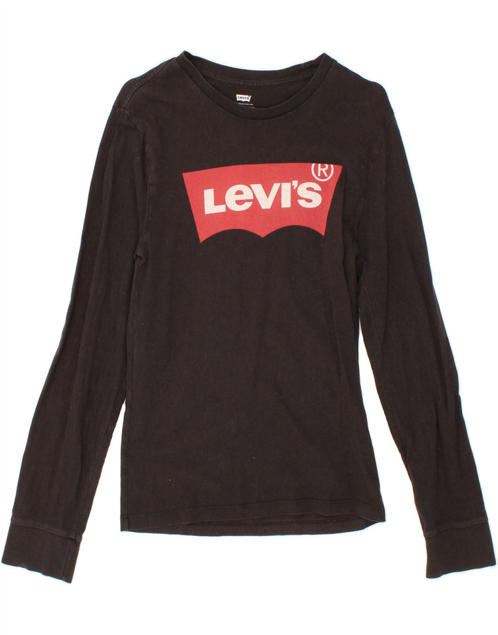 LEVI'S Mens Graphic Top Long Sleeve 2XS Black Cotton Vintage Levi's and Second-Hand Levi's from Messina Hembry 
