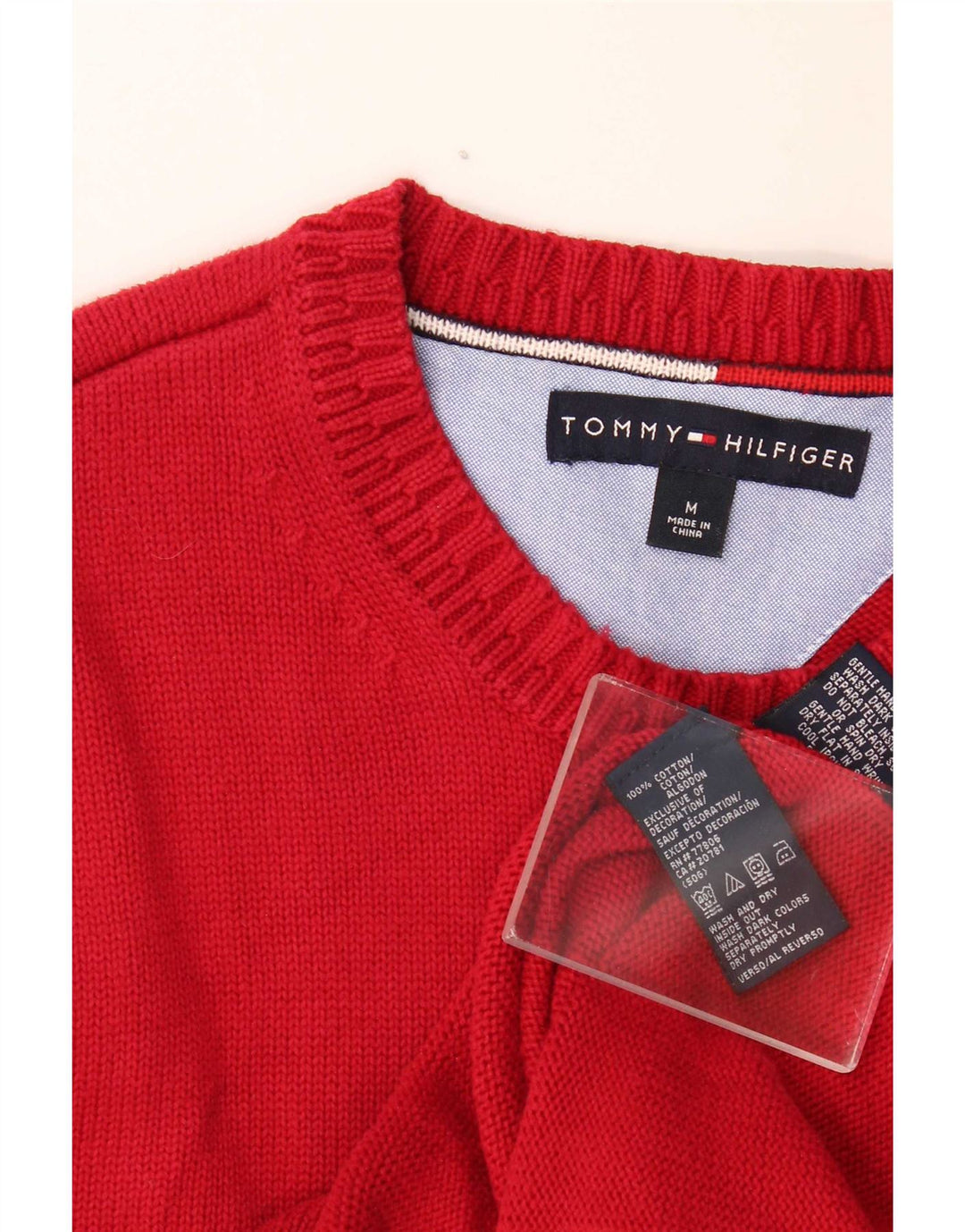 Tommy Hilfiger Suéter masculino com gola canoa médio Borgonha