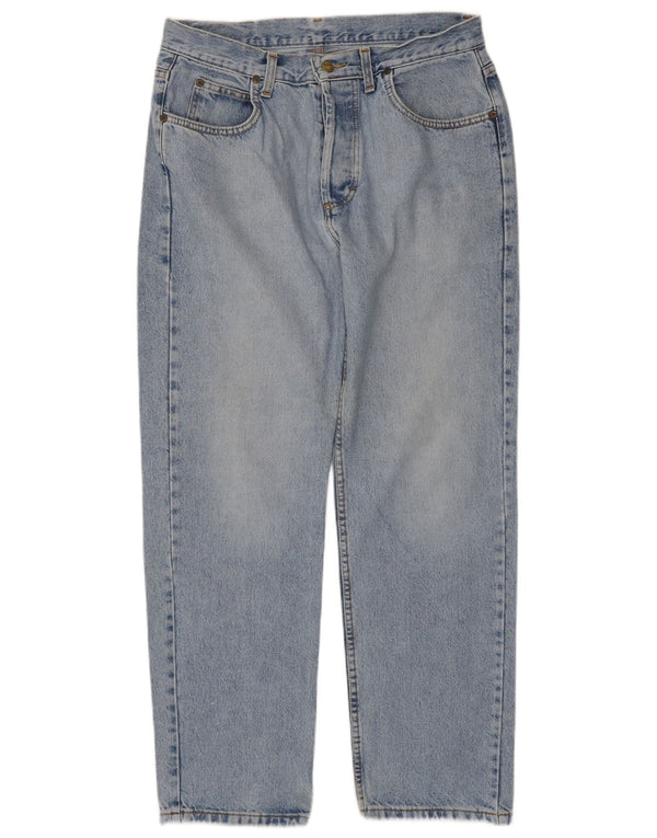 Lee Mens Straight Jeans W34 L30 Azul Algodão