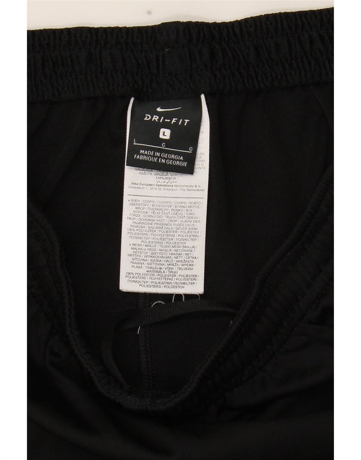 Calça de treino masculina Nike Dri Fit grande poliéster colorblock preto
