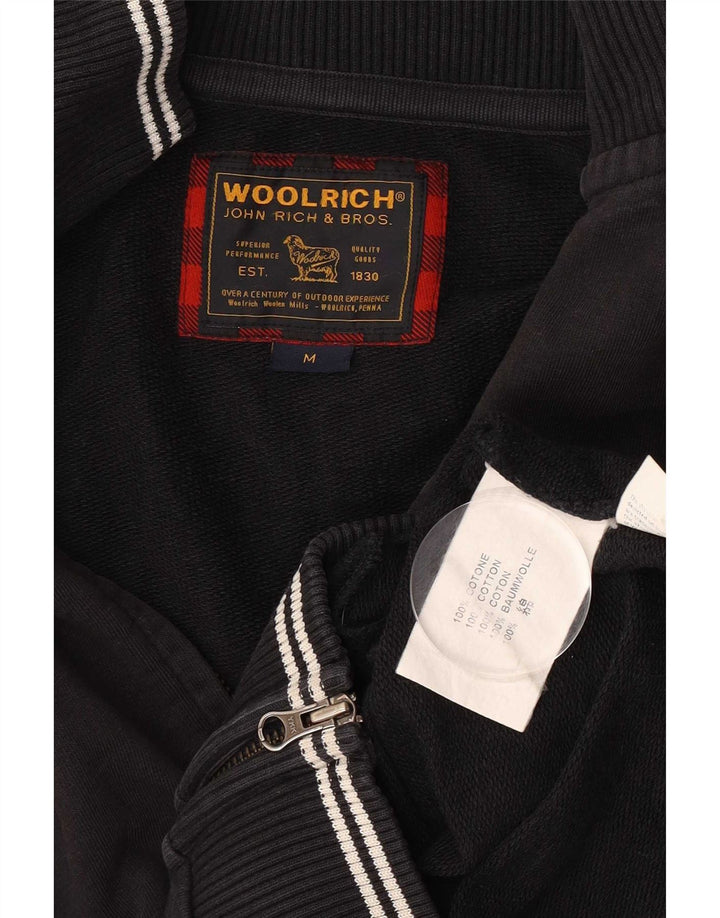 Jaqueta masculina de agasalho Woolrich de algodão preto médio