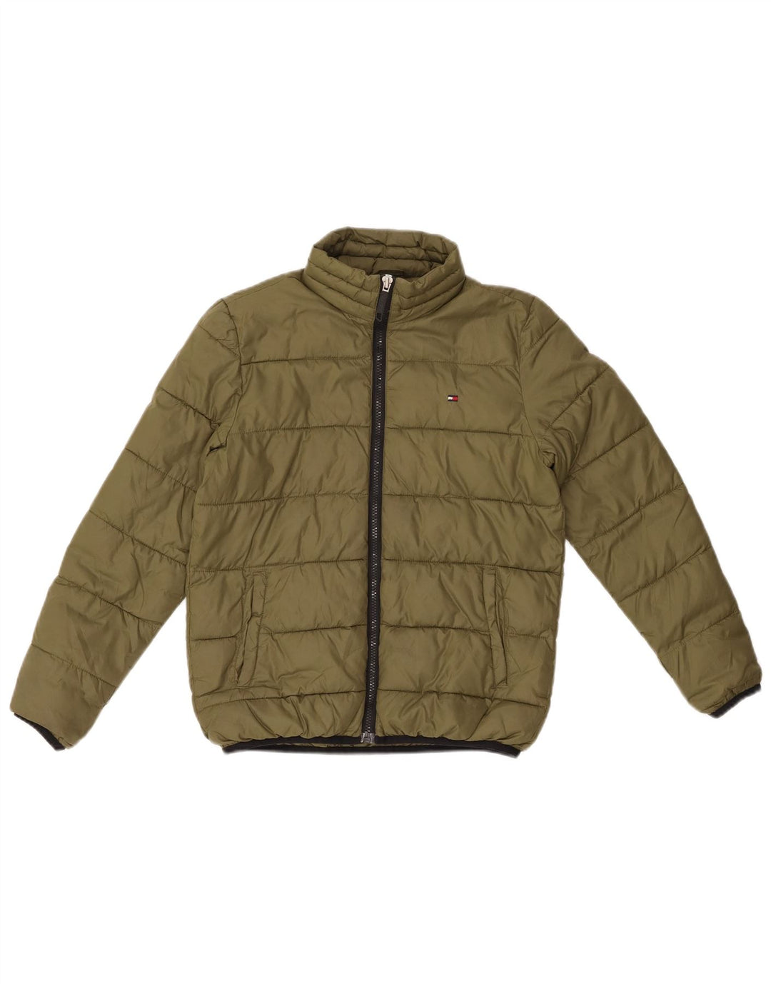 Jaqueta acolchoada para meninos TOMMY HILFIGER 12-13 anos cáqui nylon