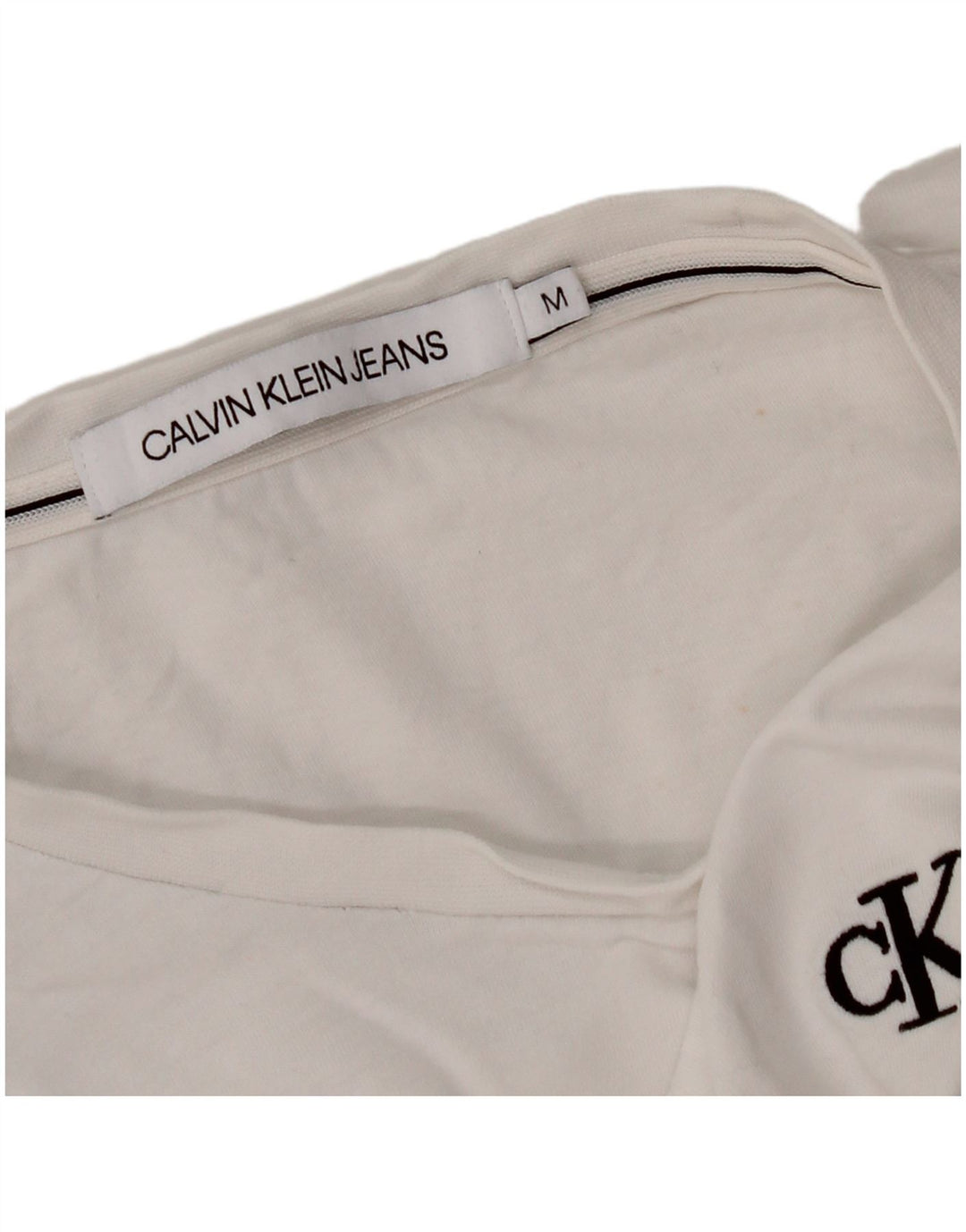 Camiseta feminina CALVIN KLEIN UK 14 médio branco