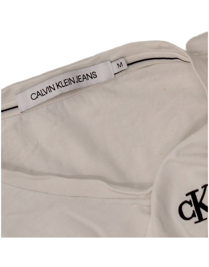Camiseta feminina CALVIN KLEIN UK 14 médio branco