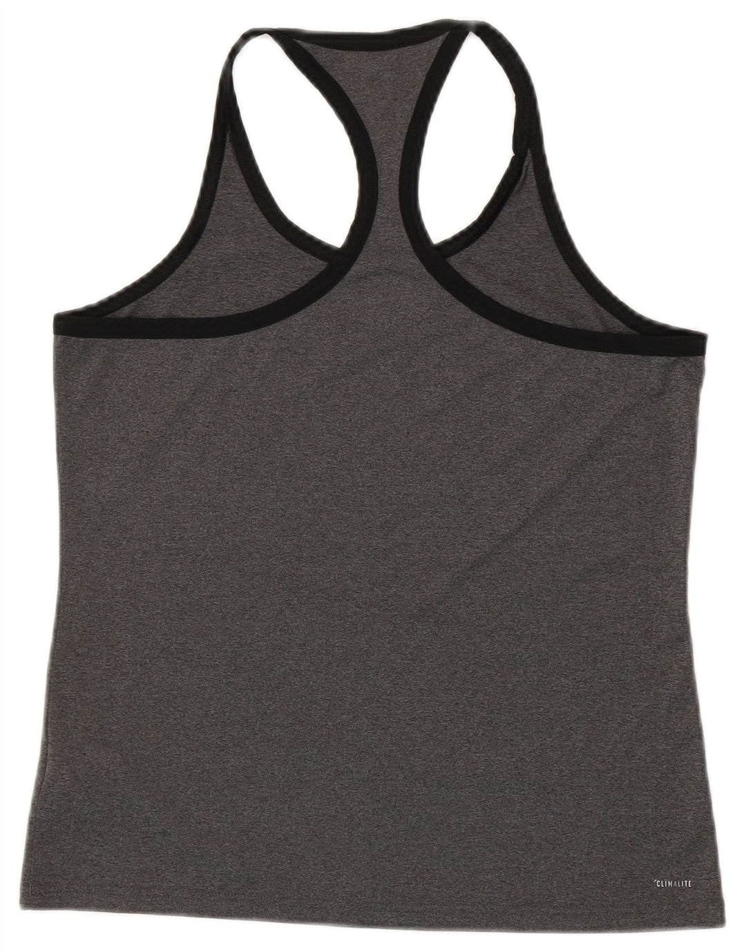 ADIDAS Womens Climalite Graphic Vest Top UK 12/14 Médio Cinza Poliéster