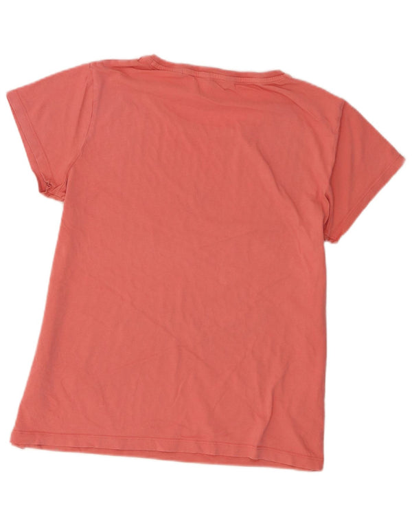 Camiseta feminina gráfica Gant UK 14 grande algodão rosa