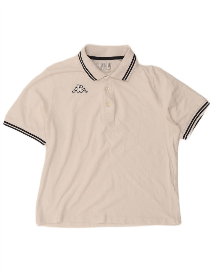 Camisa polo masculina Kappa médio branco