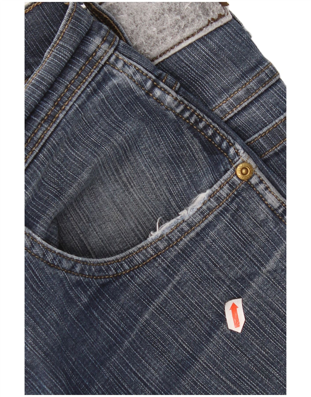 Wrangler feminino regular fit jeans reto W34 L30 algodão azul