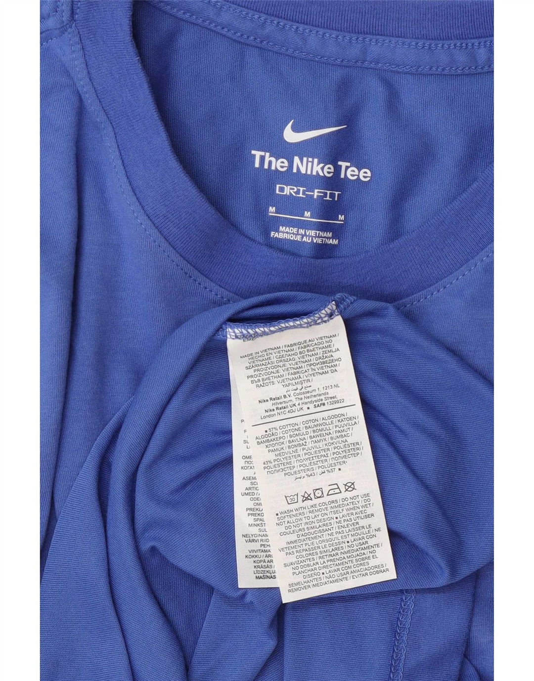 Camiseta Nike masculina gráfica Top médio algodão azul