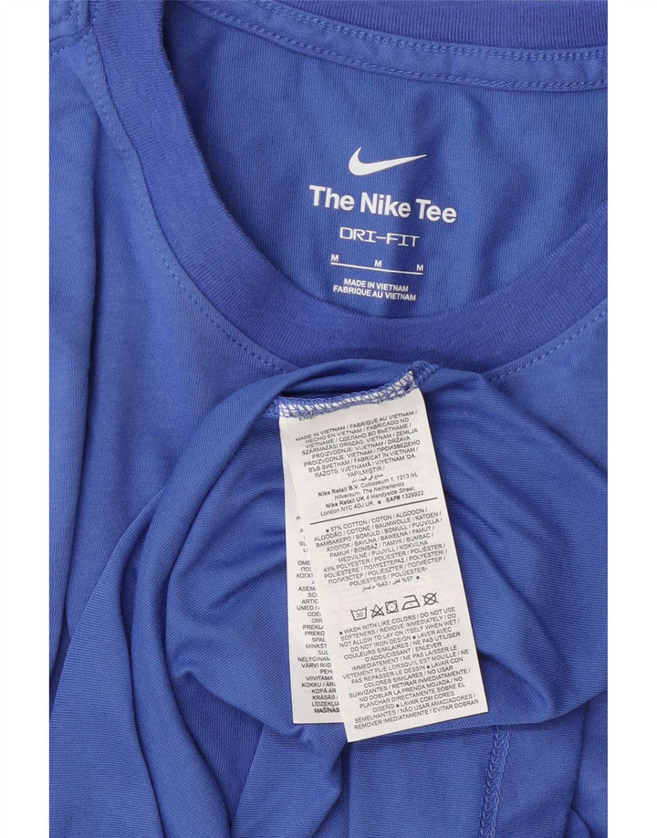 Camiseta Nike masculina gráfica Top médio algodão azul