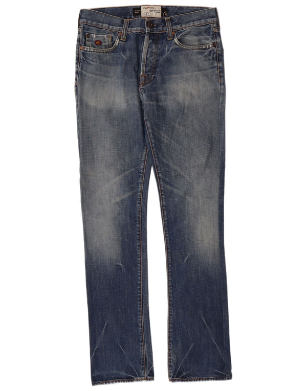 ENERGIE Calça jeans feminina Morris Straight W30 L34 azul algodão