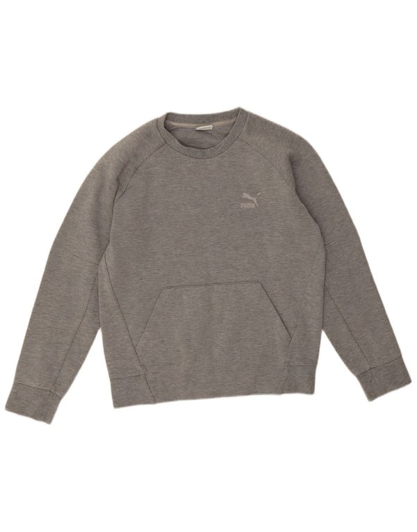 Puma Mens Moletom Jumper XS Algodão Cinza