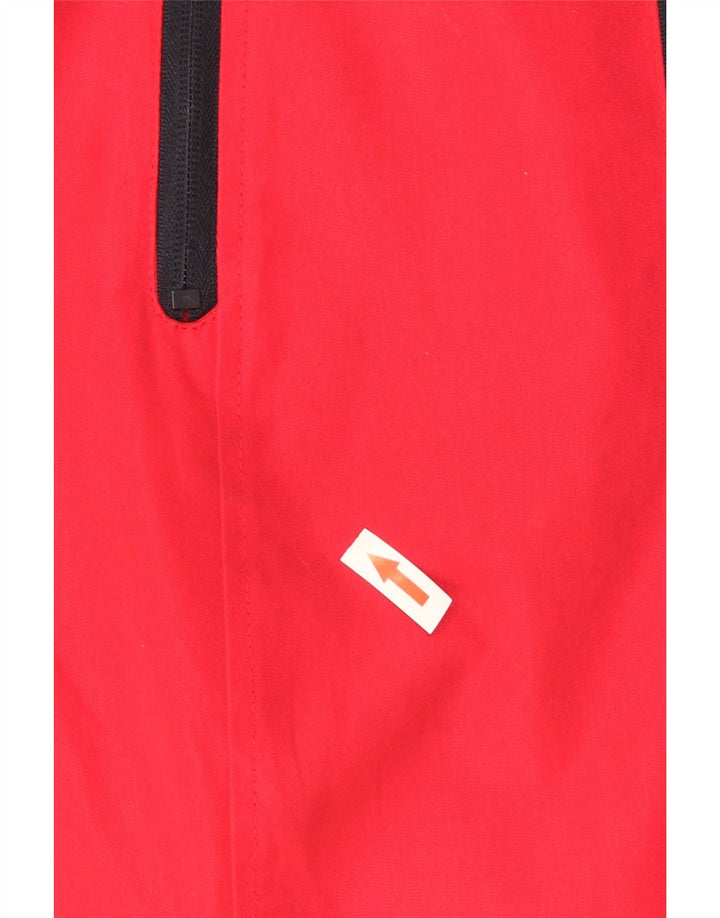 Capa de chuva masculina Nautica com capuz UK 12 poliéster vermelho médio