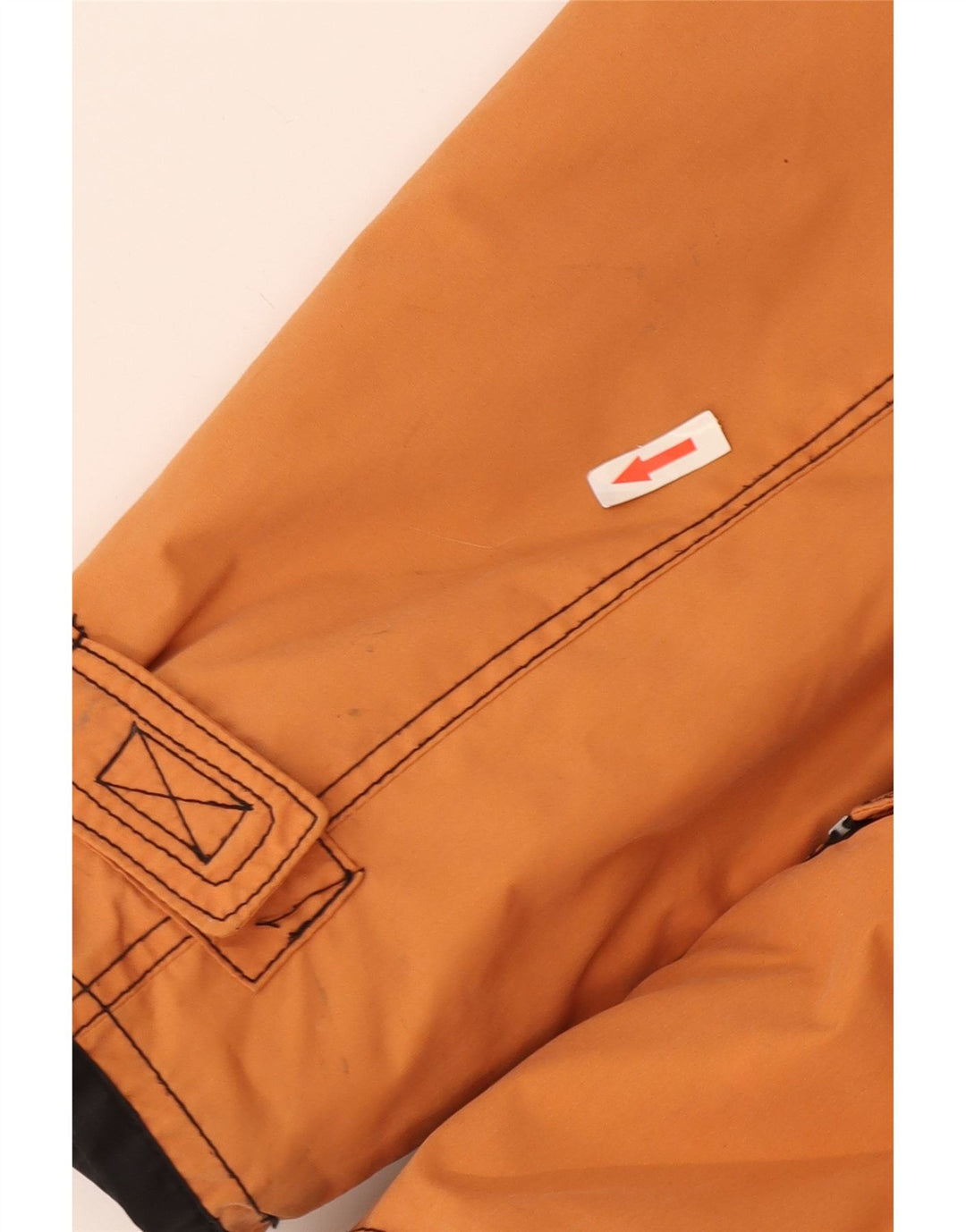 Jaqueta corta-vento masculina vintage com capuz UK 40 grande laranja