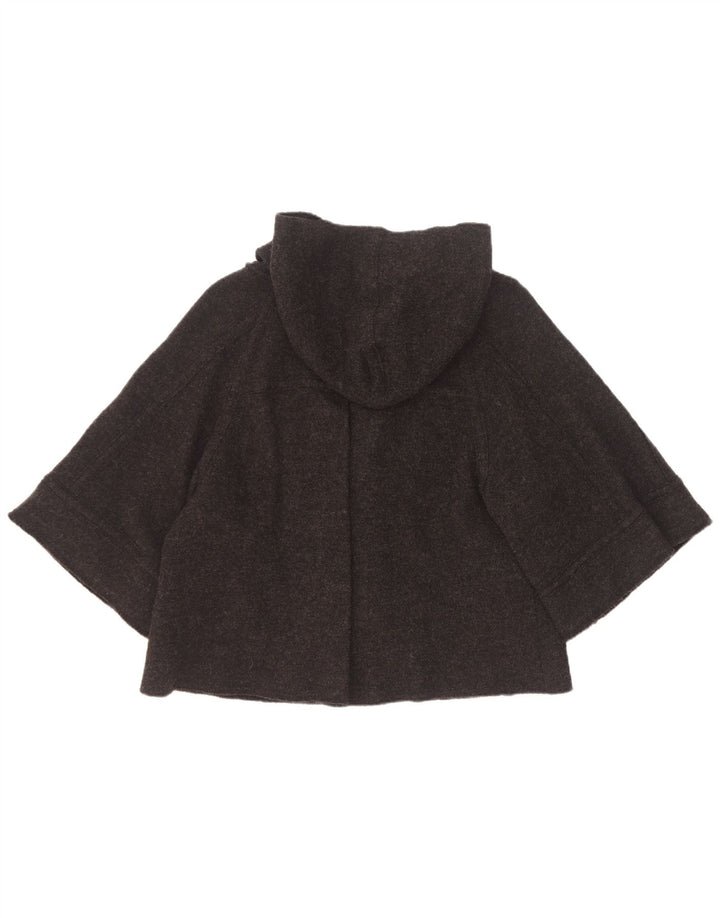 Sobretudo feminino Penny Black curto com capuz e manga curta Reino Unido 12 médio preto
