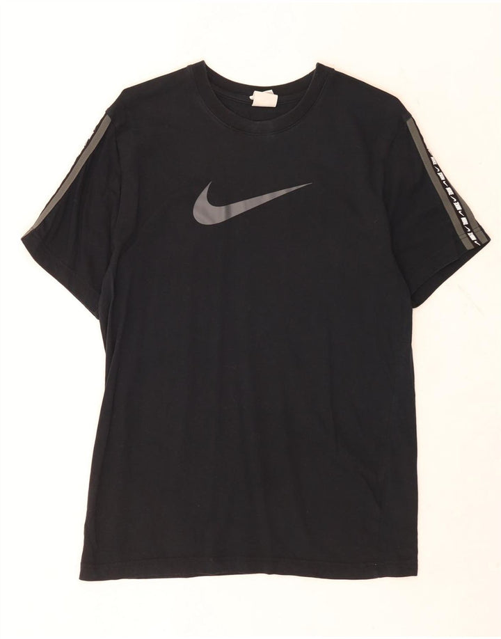 Camiseta Nike masculina gráfica Top médio algodão preto