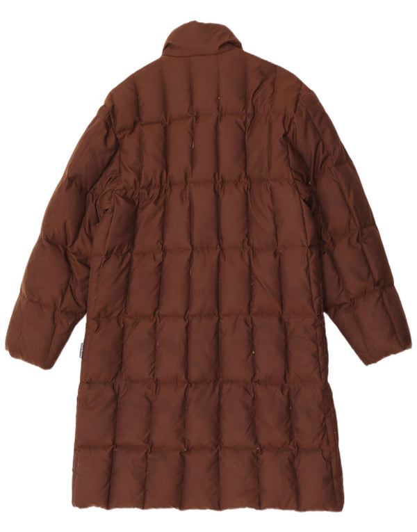Casaco acolchoado oversized feminino Sergio Tacchini Reino Unido 10 pequeno marrom poliamida