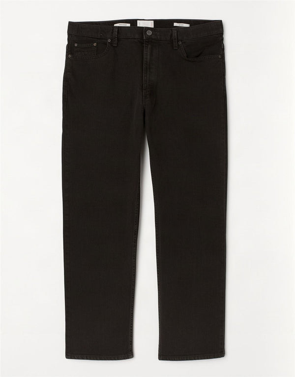 Jeans Marks & Spencer masculino regular fit reto W38 L31 algodão preto
