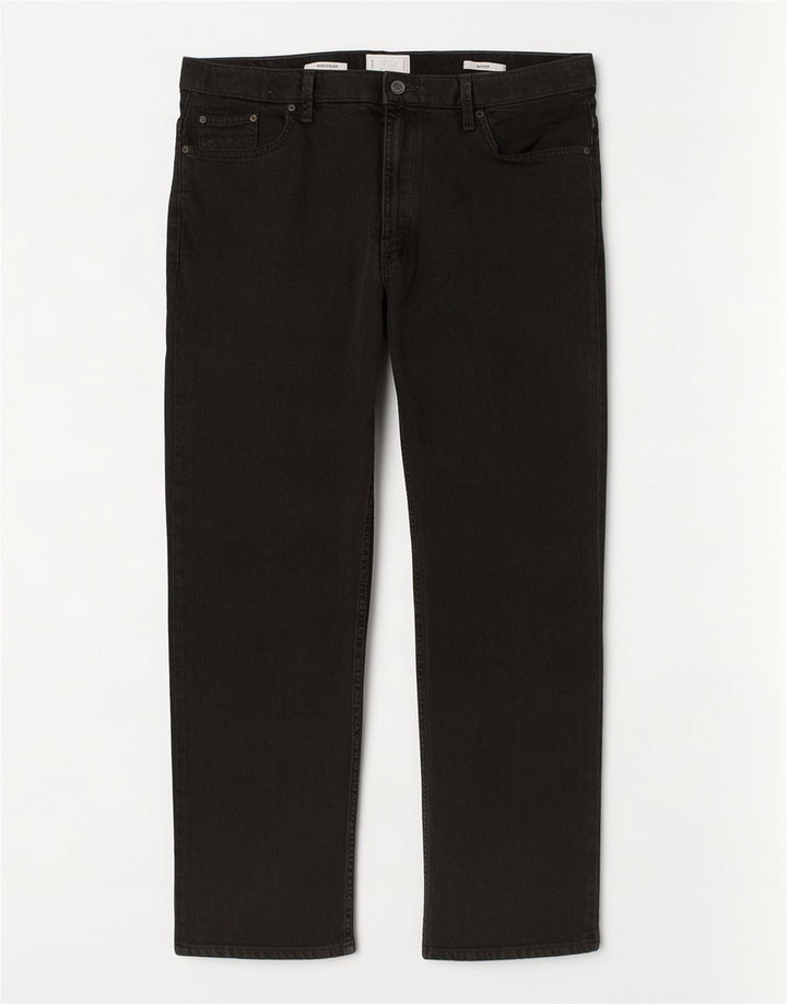 Jeans Marks & Spencer masculino regular fit reto W38 L31 algodão preto