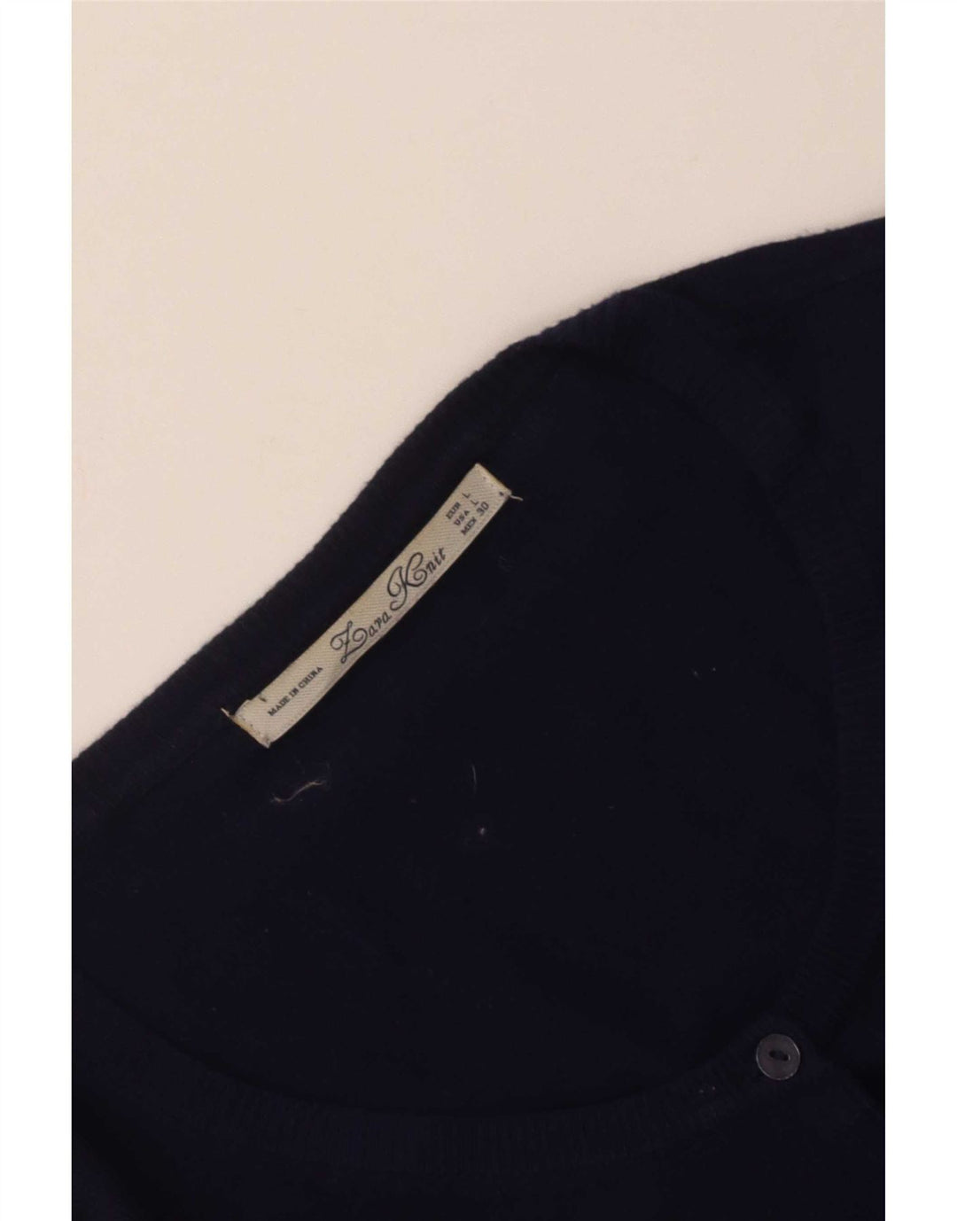 Suéter cardigã feminino Zara Reino Unido 14 grande azul marinho