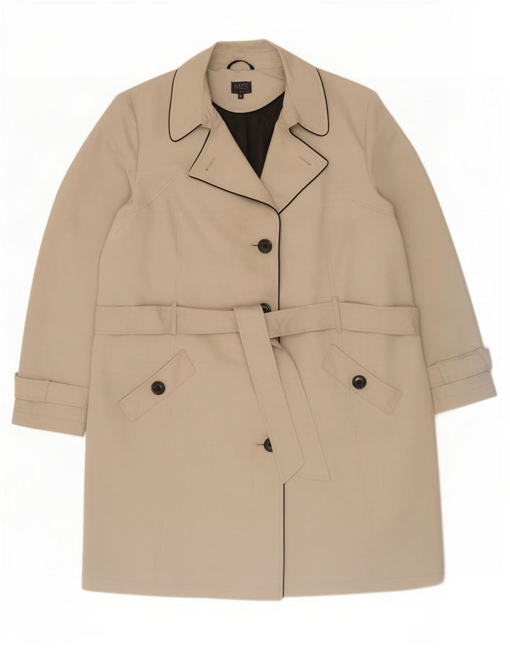 Casaco impermeável feminino Marks & Spencer UK 20 2XL poliéster bege