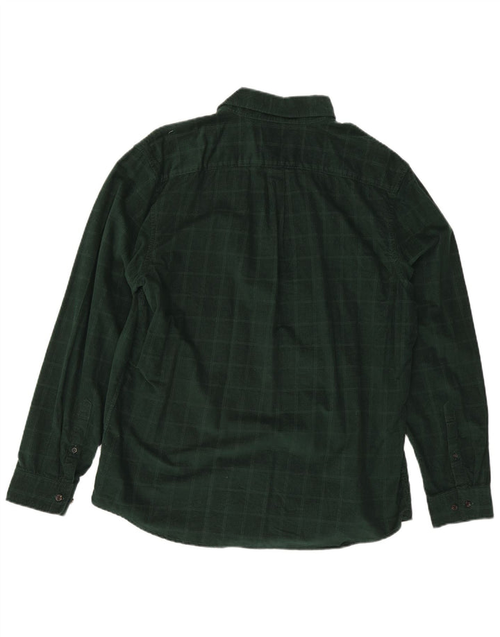Camisa masculina Marks & Spencer XL verde xadrez algodão