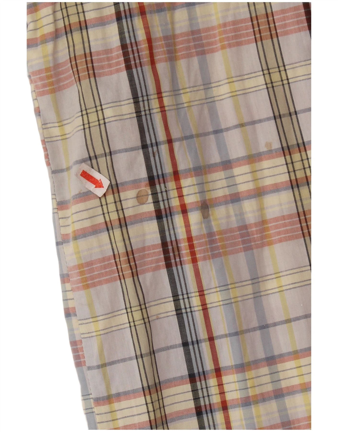 Vestido camisa feminino vintage Reino Unido 14 algodão xadrez médio multicolorido