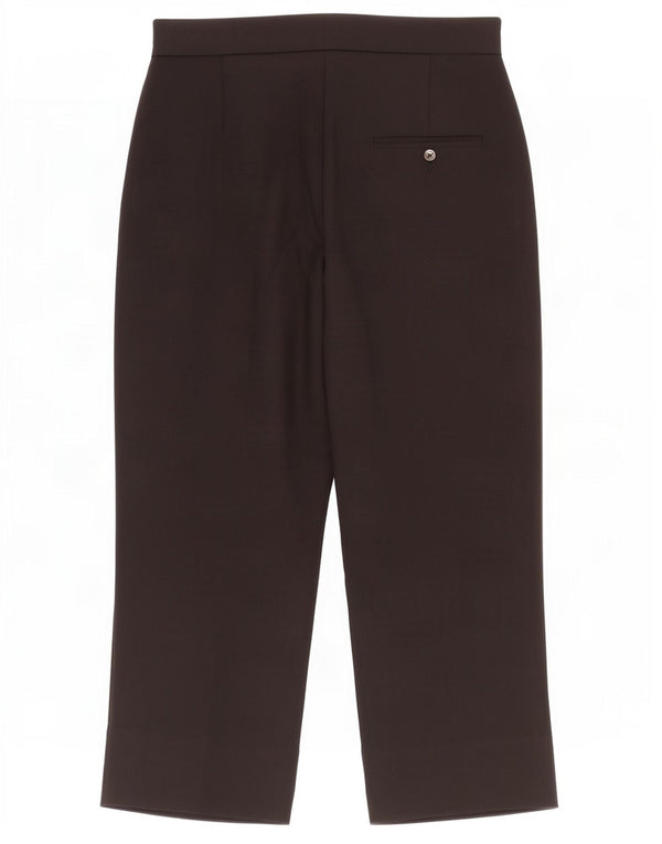 Calças cortadas femininas Marks & Spencer Reino Unido 10 pequenas W30 L24 pretas