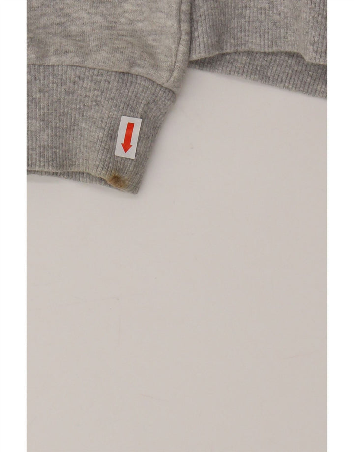 PUMA Womens Graphic Zip Hoodie Sweater UK 16 Large  Grey Cotton Vintage Puma and Second-Hand Puma from Messina Hembry 