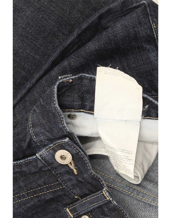 Hugo Boss Mens Straight Jeans W32 L32 Azul Marinho Algodão