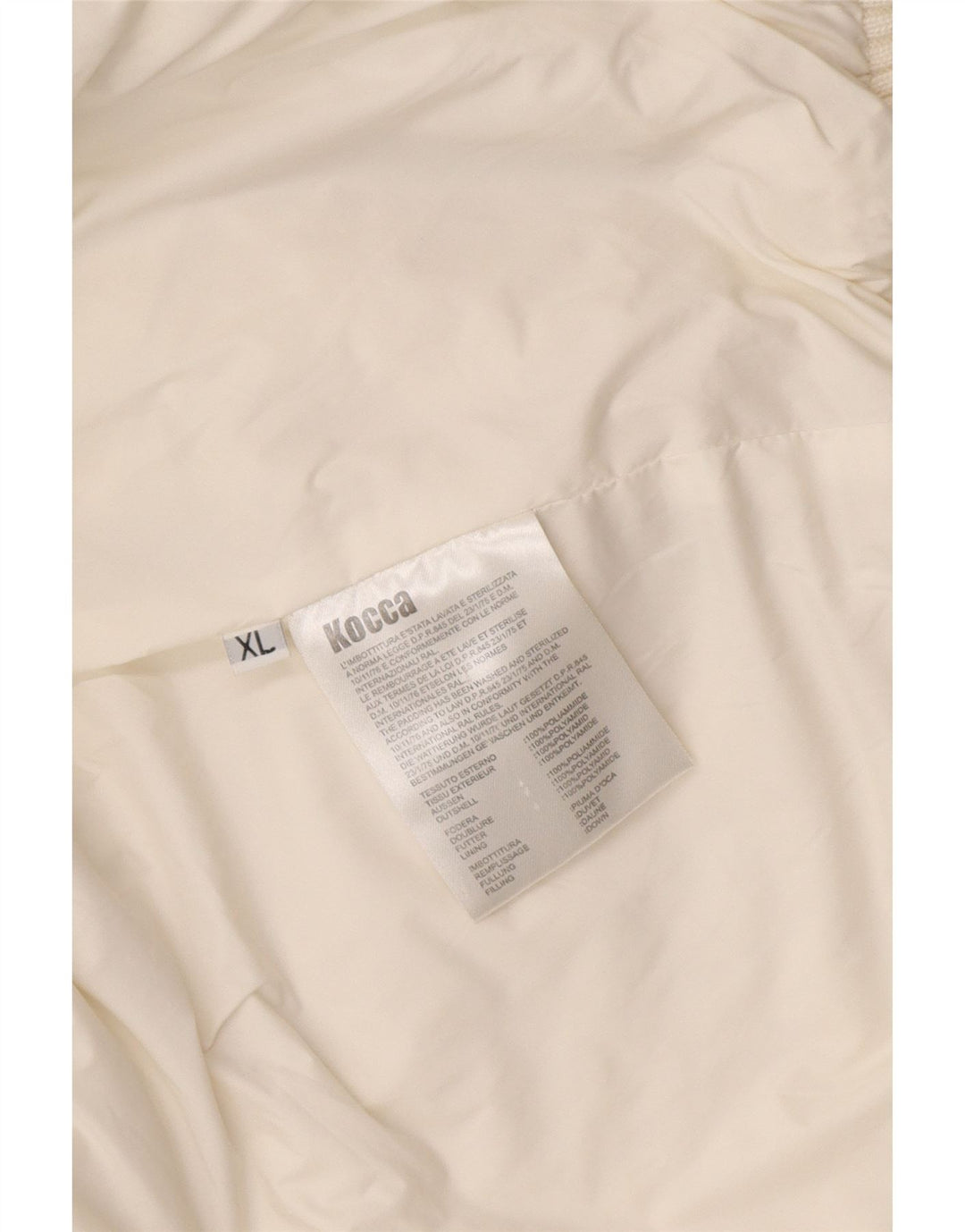 Jaqueta feminina acolchoada com capuz KOCCA UK 16 XL poliamida branca